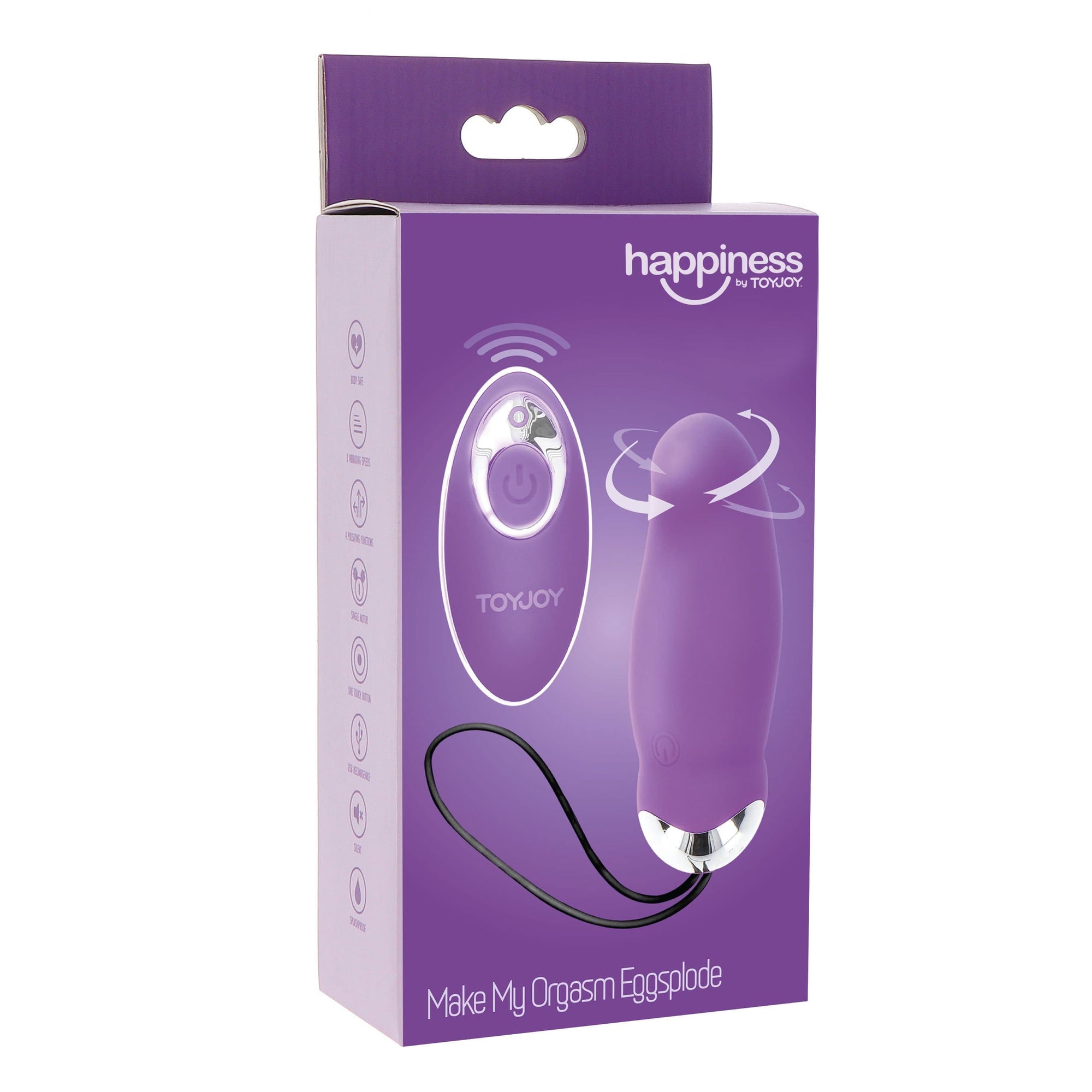 ToyJoy - My Orgasm Eggsplode Remote Control Egg Vibrator (Purple) -  Wireless Remote Control Egg (Vibration) Rechargeable  Durio.sg