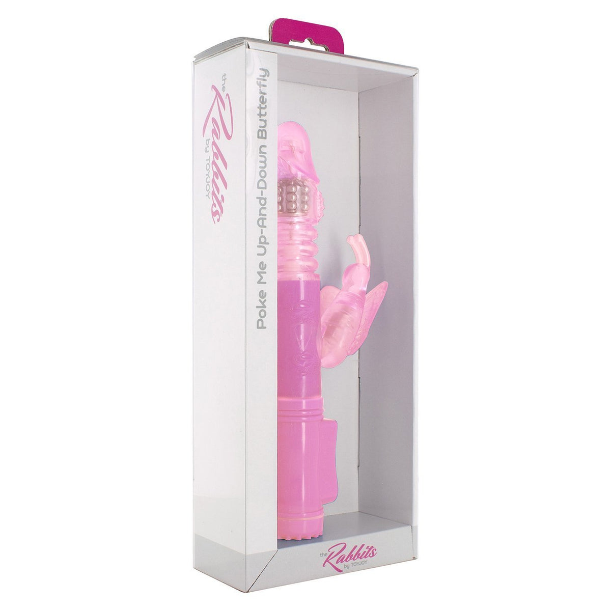 ToyJoy - Poke Me Up-And-Down Butterfly Rabbit Vibrator (Pink) -  Rabbit Dildo (Vibration) Non Rechargeable  Durio.sg