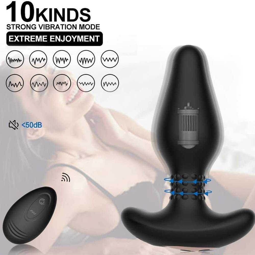 Tracy's Dog - Carl Anal Plug with Remote Control (Black) -  Remote Control Anal Plug (Vibration) Rechargeable  Durio.sg