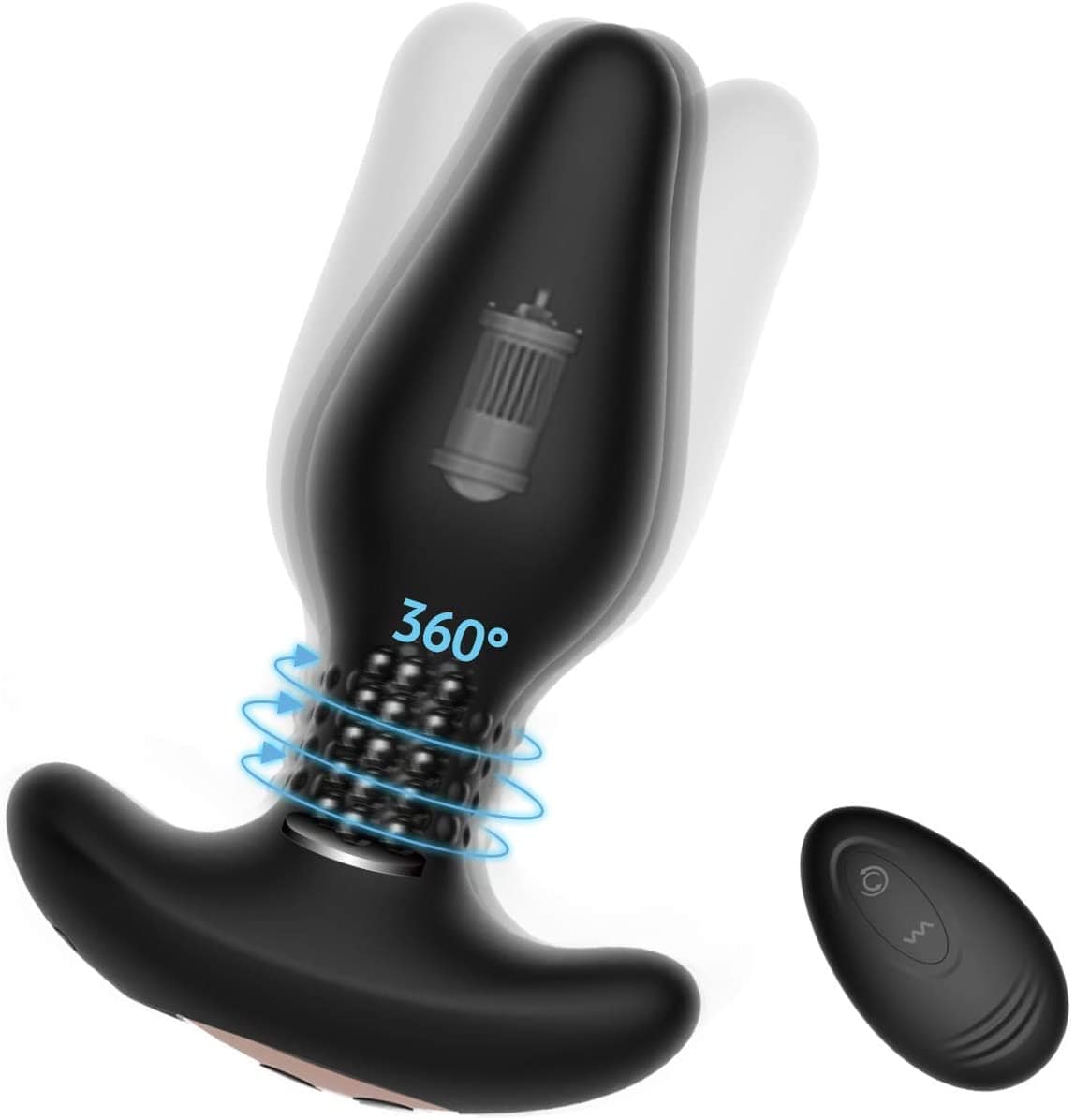Tracy's Dog - Carl Anal Plug with Remote Control (Black) -  Remote Control Anal Plug (Vibration) Rechargeable  Durio.sg