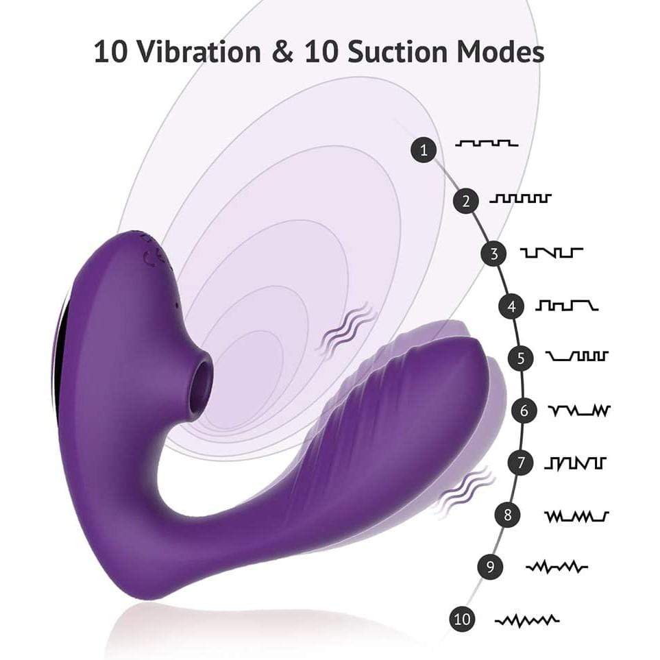 Tracy's Dog - Clitoral Air Stimulator Sucking Vibrator with Remote OG Pro 2 (Purple) -  Clit Massager (Vibration) Rechargeable  Durio.sg