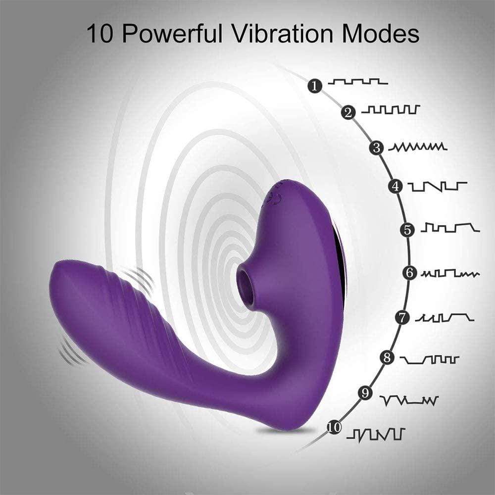 Tracy's Dog - Clitoral Sucking Vibrator (Purple) -  Clit Massager (Vibration) Rechargeable  Durio.sg