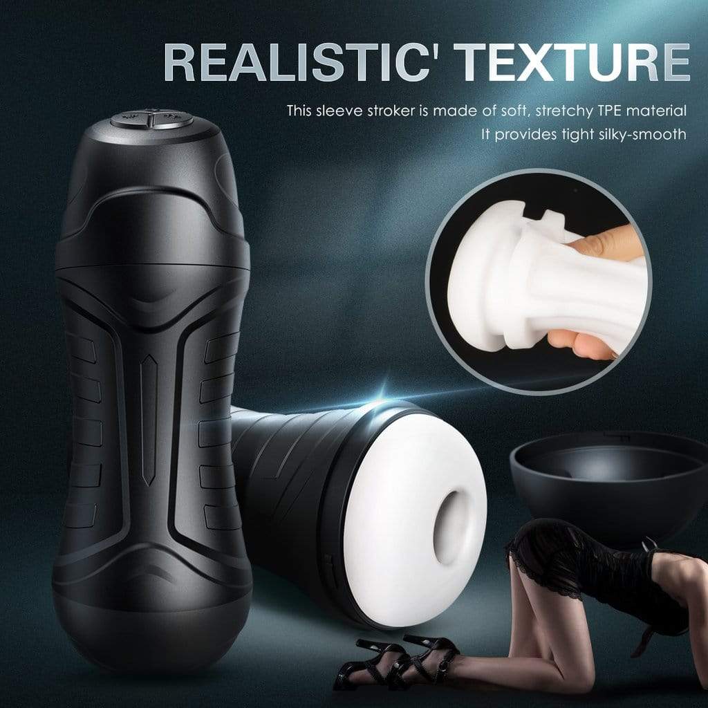 Tracy's Dog - Osburn Automatic Male Masturbator (Black) -  Masturbator Soft Stroker (Vibration) Rechargeable  Durio.sg