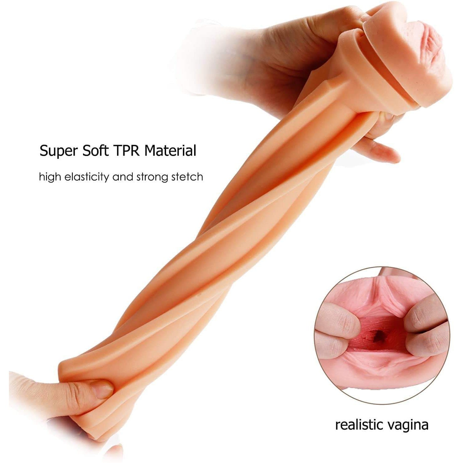 Tracy's Dog - Pocket Pussy Male Masturbators Cup (White) -  Masturbator Vagina (Non Vibration)  Durio.sg