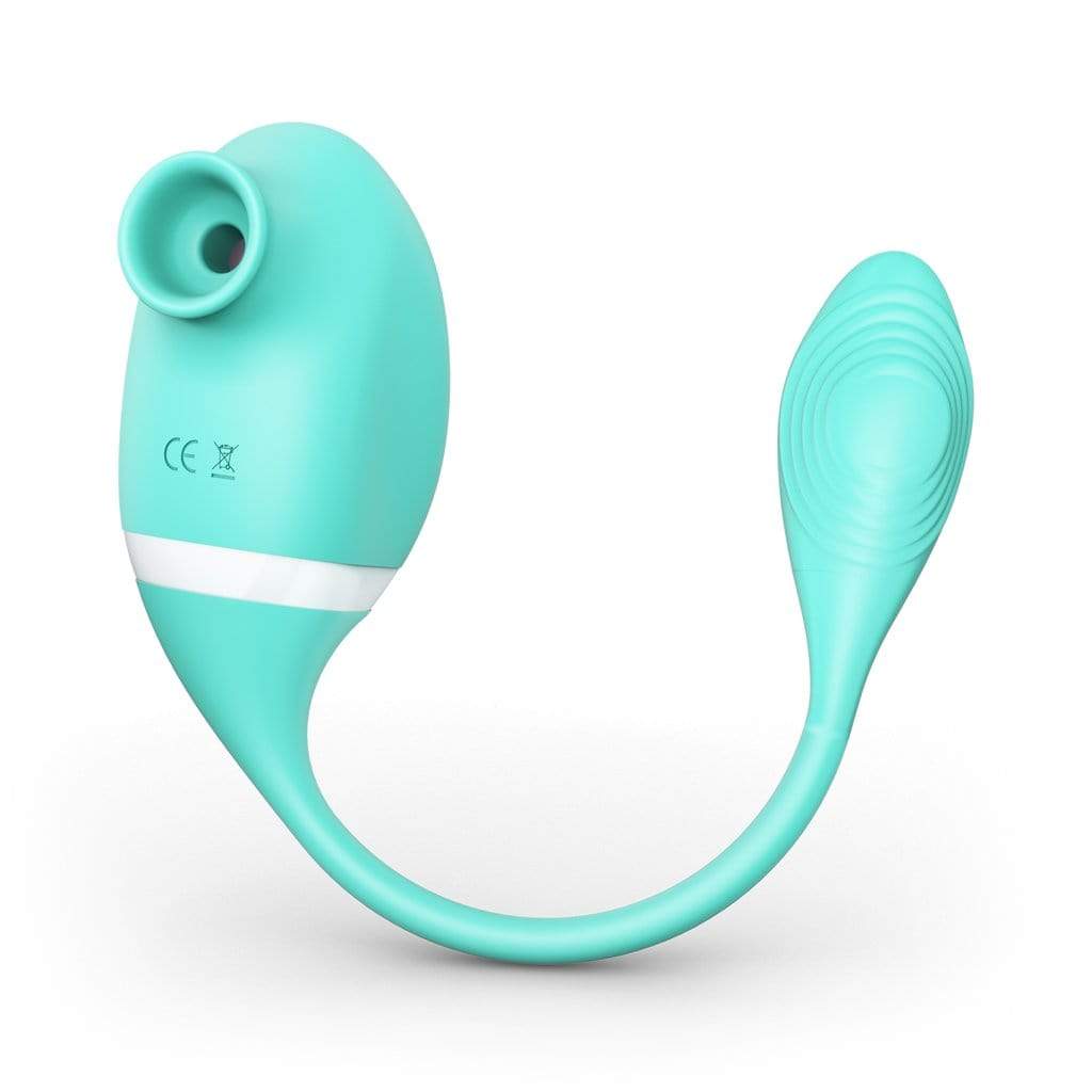 Tracy&#39;s Dog - Seahorse Clitoral Air Stimulator Sucking Dual Stimulator (Tiffany Blue) -  Clit Massager (Vibration) Rechargeable  Durio.sg