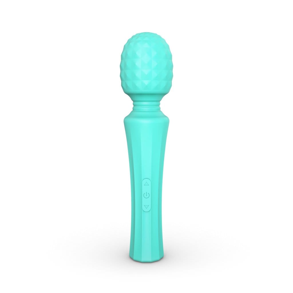 Tracy&#39;s Dog - Seaquake Silicone Bumps Wand Massager (Blue) -  Wand Massagers (Vibration) Rechargeable  Durio.sg