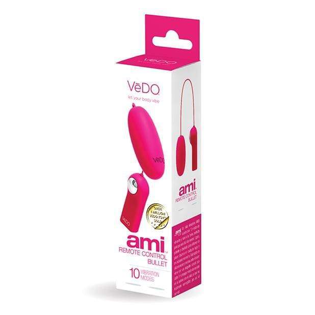 VeDO - Ami Remote Control Bullet Vibrator (Foxy Pink) -  Wired Remote Control Egg (Vibration) Rechargeable  Durio.sg