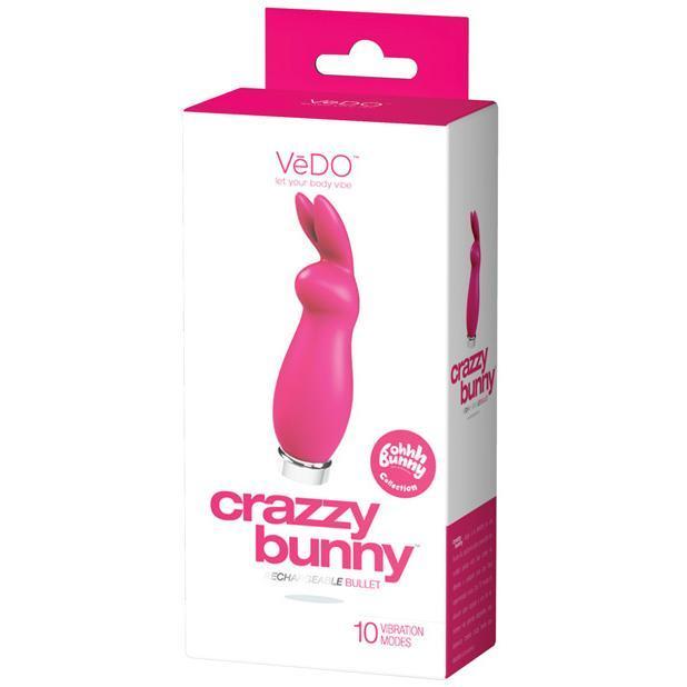 VeDO - Crazzy Bunny Rechargeable Bullet Vibrator (Pretty in Pink) -  Clit Massager (Vibration) Rechargeable  Durio.sg