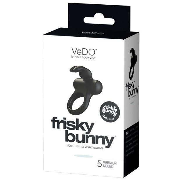 VeDO - Frisky Bunny Rechargeable Vibrating Cock Ring (Black Pearl) -  Silicone Cock Ring (Vibration) Rechargeable  Durio.sg