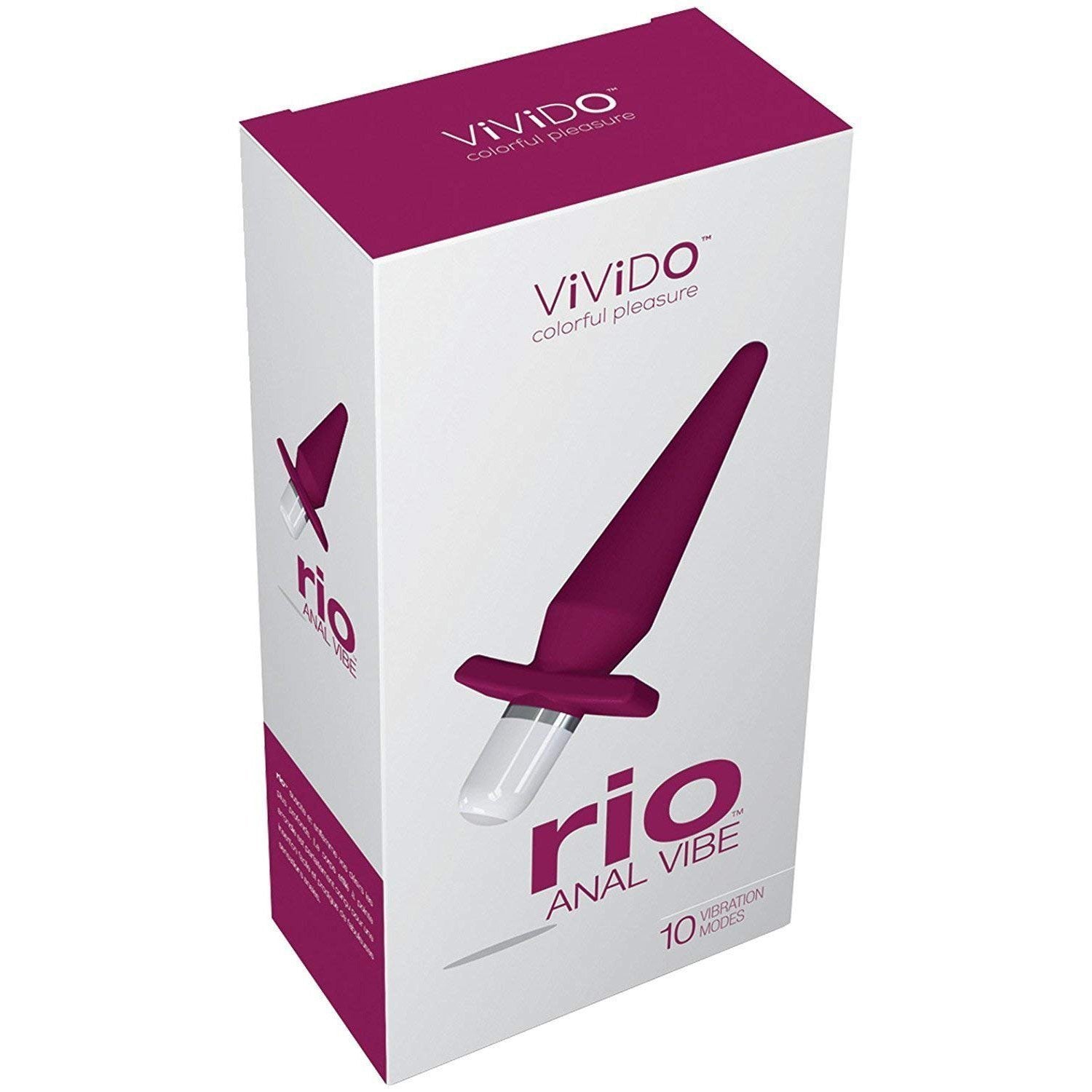 VeDO - Rio Anal Vibrating Butt Plug (Burgundy) -  Anal Plug (Vibration) Non Rechargeable  Durio.sg