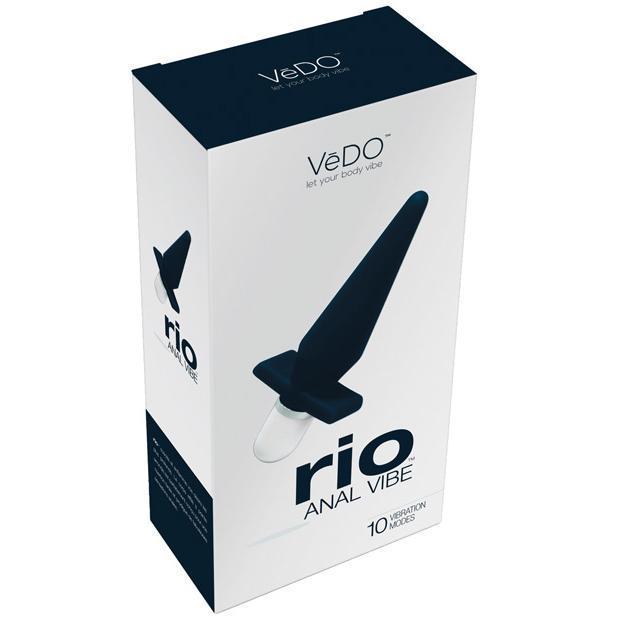 VeDO - Rio Anal Vibrating Butt Plug (Just Black) -  Anal Plug (Vibration) Non Rechargeable  Durio.sg