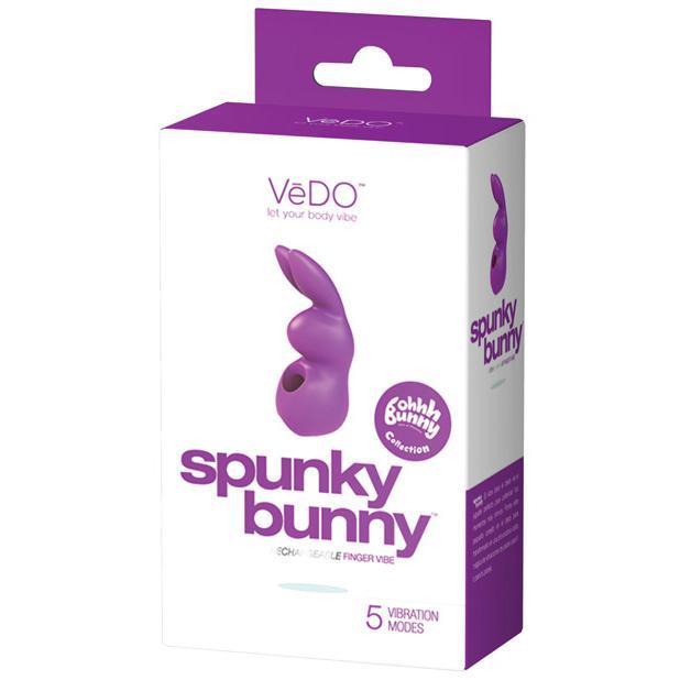 VeDO - Spunky Bunny Rechargeable Finger Vibe (Perfectly Purple) -  Couple&#39;s Massager (Vibration) Rechargeable  Durio.sg