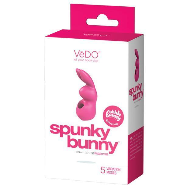 VeDO - Spunky Bunny Rechargeable Finger Vibe (Pretty in Pink) -  Couple&#39;s Massager (Vibration) Rechargeable  Durio.sg