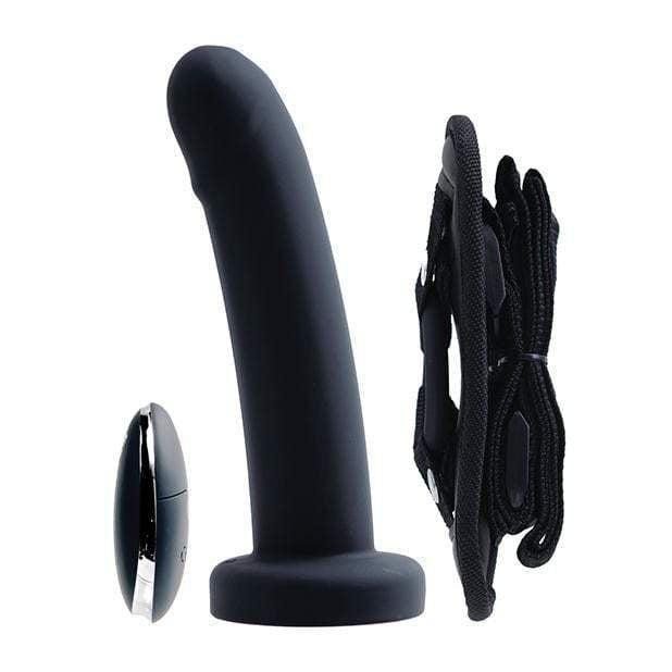 VeDO - Strapped Rechargeable Vibrating Strap On Dildo (Just Black) -  Strap On with Dildo for Reverse Insertion (Vibration) Rechargeable  Durio.sg