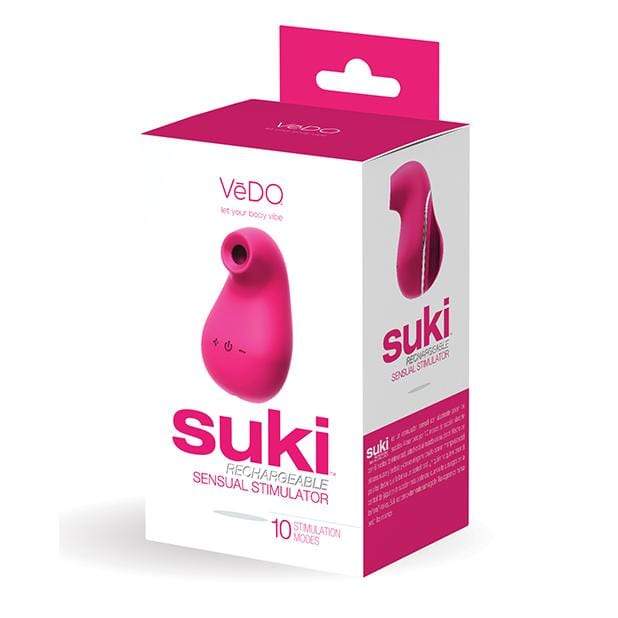 VeDO - Suki Rechargeable Sensual Vibrating Sucker (Foxy Pink) -  Clit Massager (Vibration) Rechargeable  Durio.sg