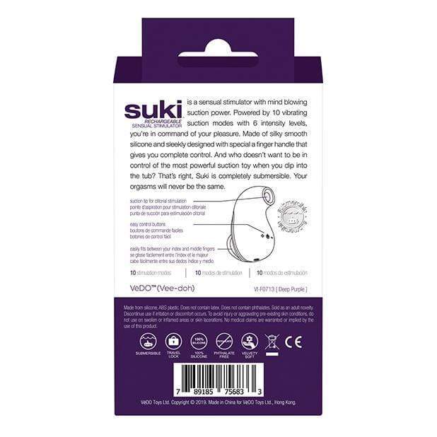 VeDO - Suki Rechargeable Sensual Vibrating Sucker (Purple) -  Clit Massager (Vibration) Rechargeable  Durio.sg