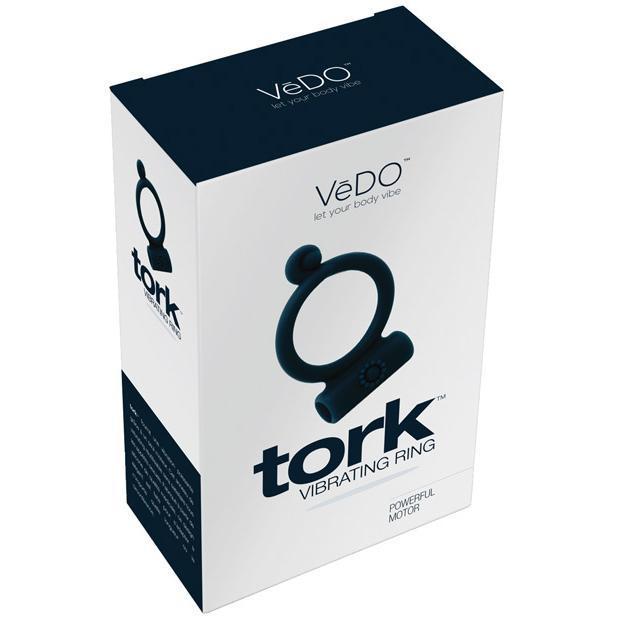 VeDO - Tork Vibrating Cock Ring (Just Black) -  Silicone Cock Ring (Vibration) Non Rechargeable  Durio.sg