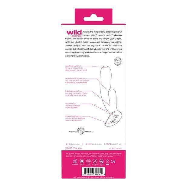 VeDO - Wild Rechargeable Dual Rabbit Vibrator (Pink) -  Rabbit Dildo (Vibration) Rechargeable  Durio.sg