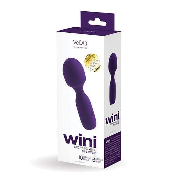 VeDO - Wini Rechargeable Mini Wand Massager (Deep Purple) -  Mini Wand Massagers (Vibration) Rechargeable  Durio.sg