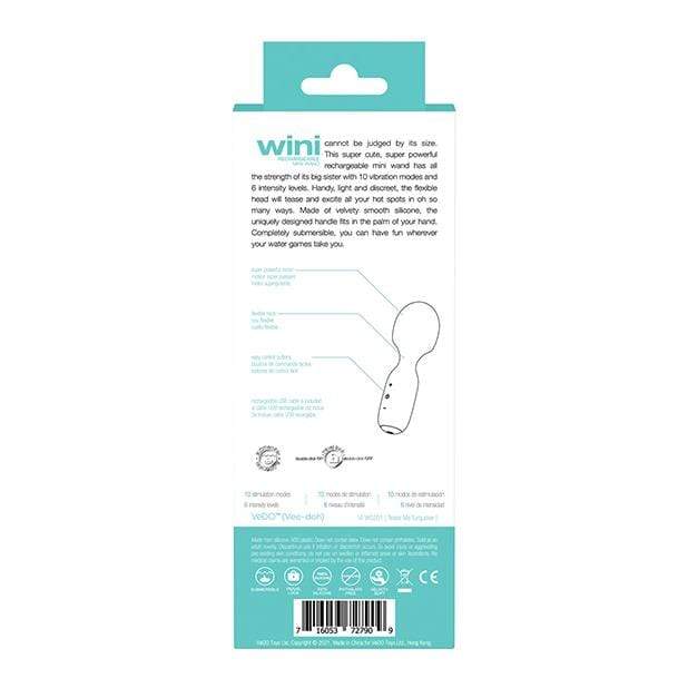 VeDO - Wini Rechargeable Mini Wand Massager (Tease Me Turquoise) -  Mini Wand Massagers (Vibration) Rechargeable  Durio.sg