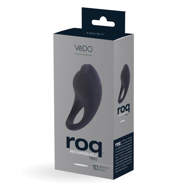 VeDo - Roq Rechargeable Cock Ring (Black) -  Silicone Cock Ring (Vibration) Rechargeable  Durio.sg