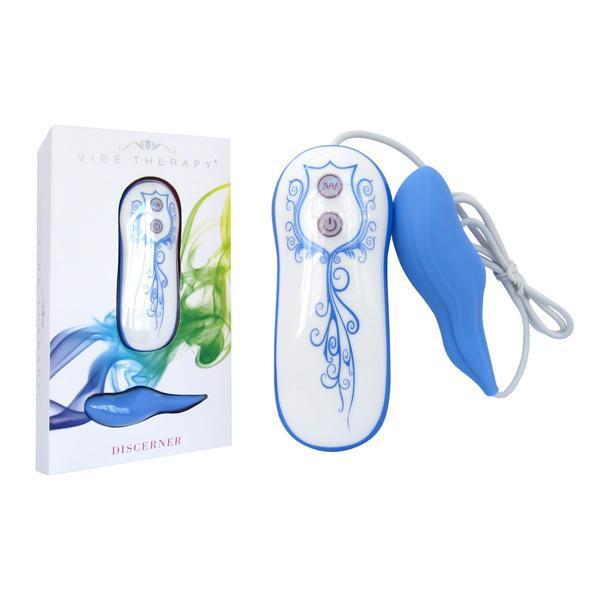 Vibe Therapy - Discerner Bullet Vibrator (Blue) -  Wired Remote Control Egg (Vibration) Non Rechargeable  Durio.sg