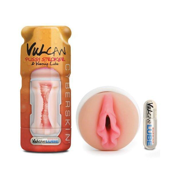 Vulcan - Cyberskin Pussy Stroker with Warming Lube (Beige) -  Masturbator Vagina (Non Vibration)  Durio.sg