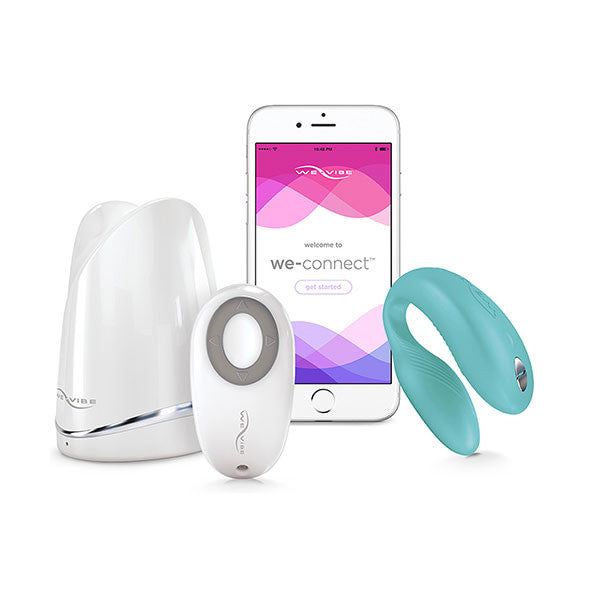 We-Vibe - Sync Couple's Vibrator (Aqua) -  Remote Control Couple's Massager (Vibration) Rechargeable  Durio.sg