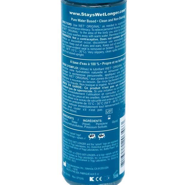 Wet - Original Water Based Gel Personal Lubricant 3.6 oz Bottle (Lube) -  Lube (Water Based)  Durio.sg