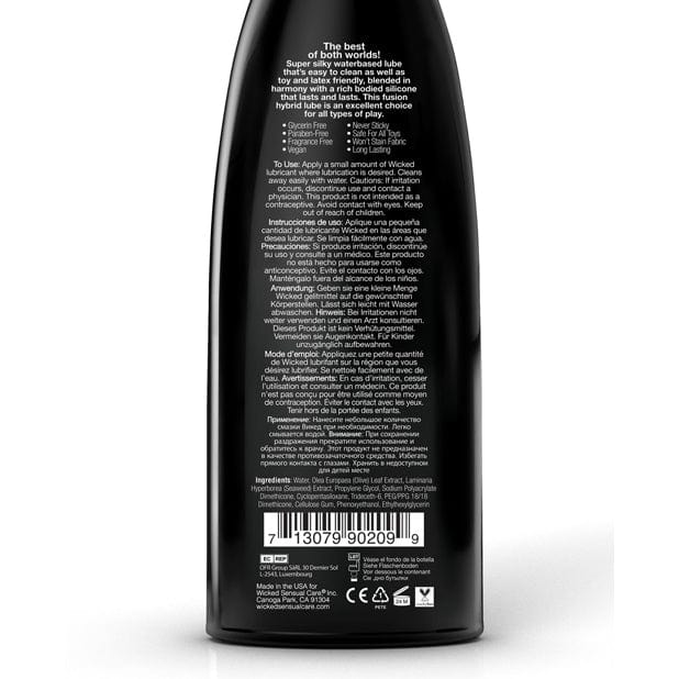 Wicked - Sensual Care Hybrid Water and Silicone Blended Intimate Lubricant 8 oz -  Lube (Silicone Based)  Durio.sg