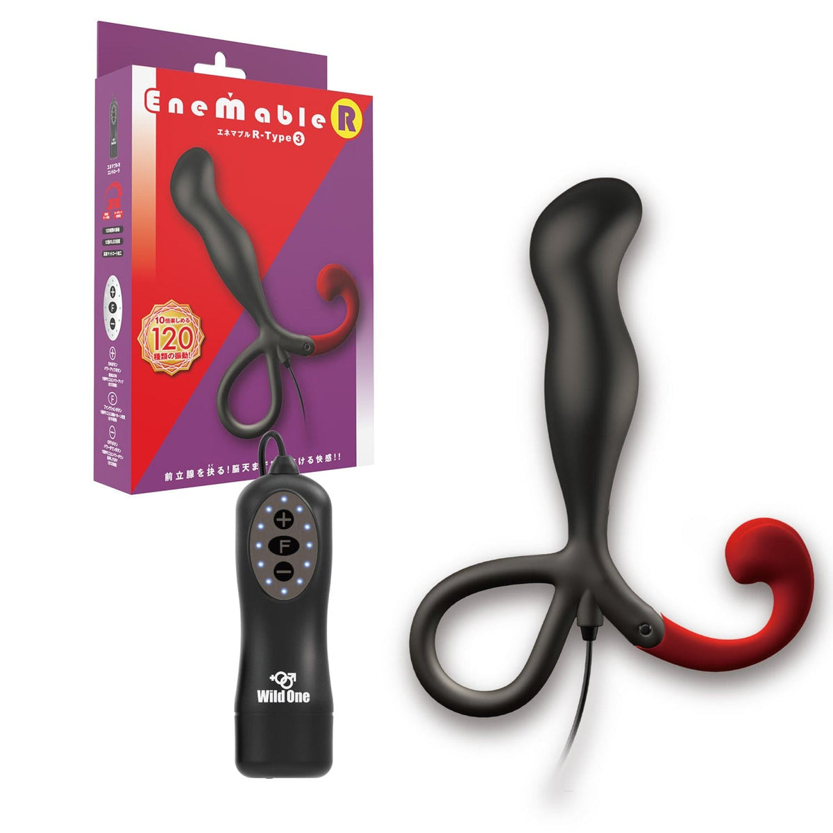 Wild One - Enemable R Type 3 Remote Control Prostate Massager (Black) -  Prostate Massager (Vibration) Non Rechargeable  Durio.sg