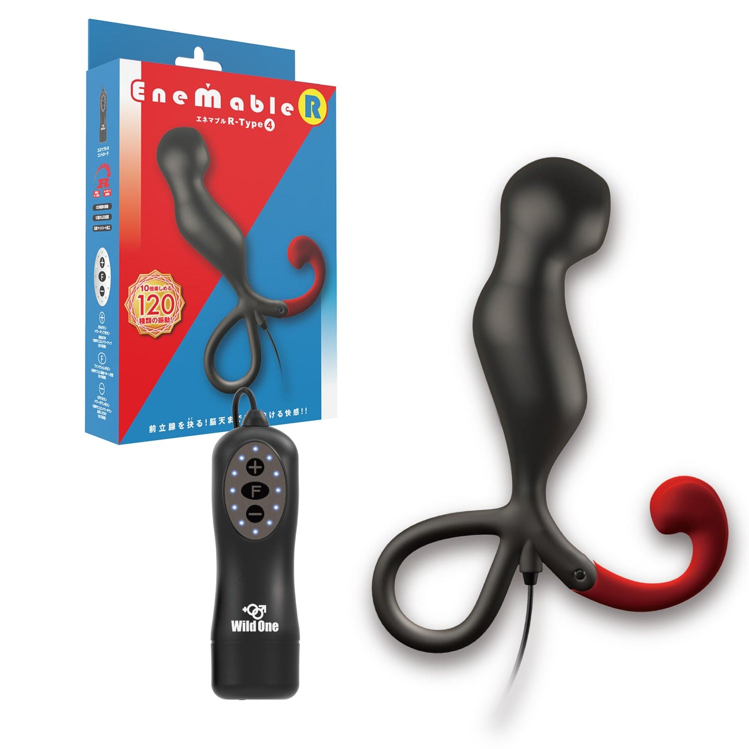 Wild One - Enemable R Type 4 Remote Control Prostate Massager (Black) -  Prostate Massager (Vibration) Non Rechargeable  Durio.sg