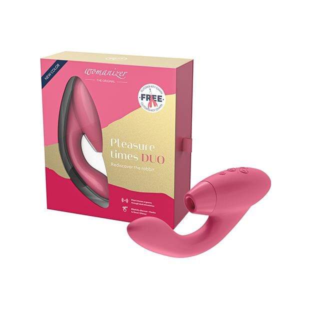 Womanizer - The Original Duo Clitoral Air Stimulator (Raspberry) -  Clit Massager (Vibration) Rechargeable  Durio.sg