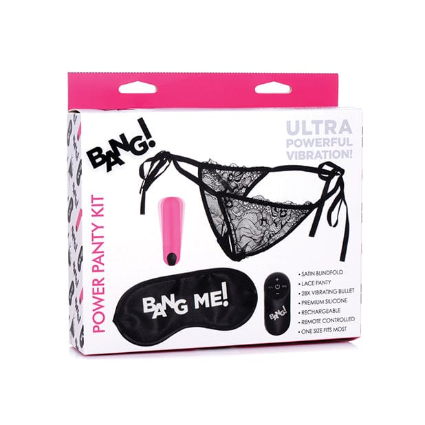 XR - Bang Power Panty Vibrator with Blindfold Kit (Pink) -  Panties Massager Remote Control (Vibration) Rechargeable  Durio.sg