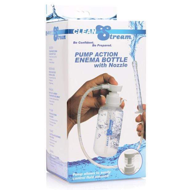 XR - Cleanstream Pump Action Enema Bottle with Nozzle (Clear) -  Anal Douche (Non Vibration)  Durio.sg