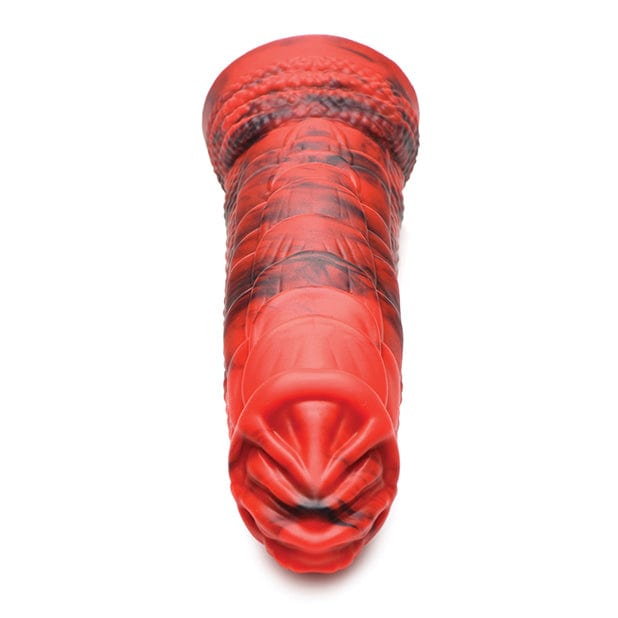 XR - Creature Cocks Fire Dragon Scaly Silicone Dildo (Red) -  Non Realistic Dildo with suction cup (Non Vibration)  Durio.sg