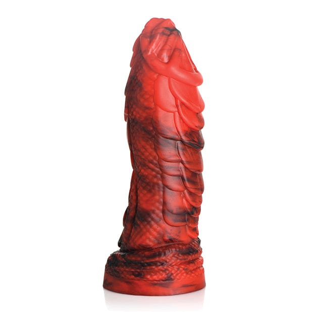 XR - Creature Cocks Fire Dragon Scaly Silicone Dildo (Red) -  Non Realistic Dildo with suction cup (Non Vibration)  Durio.sg