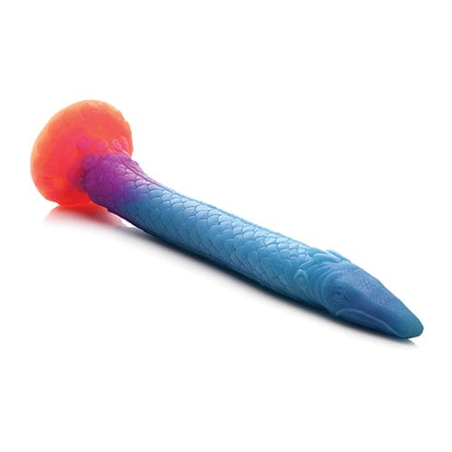 XR - Creature Cocks Glow in the Dark Makara Silicone Snake Dildo 18" (Multi Colour) -  Non Realistic Dildo with suction cup (Non Vibration)  Durio.sg