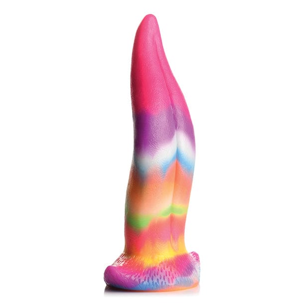 XR - Creature Cocks Glow in the Dark Unicorn Kiss Silicone Tongue Dildo (Rainbow) -  Non Realistic Dildo with suction cup (Non Vibration)  Durio.sg