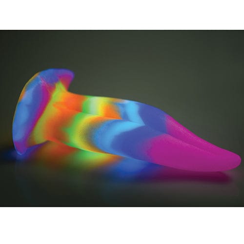 XR - Creature Cocks Glow in the Dark Unicorn Kiss Silicone Tongue Dildo (Rainbow) -  Non Realistic Dildo with suction cup (Non Vibration)  Durio.sg