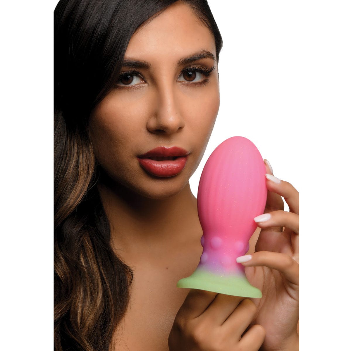 XR - Creature Cocks Glow in the Dark Xeno Silicone Egg Large (Multi Colour) -  Non Realistic Dildo with suction cup (Non Vibration)  Durio.sg