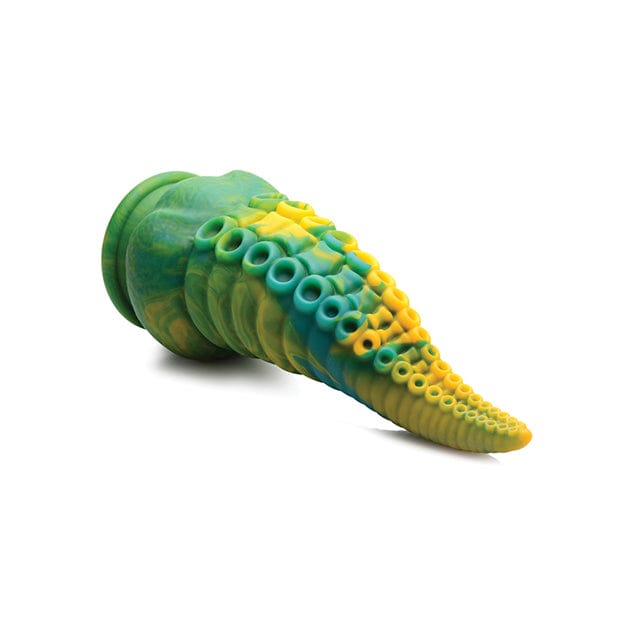 XR - Creature Cocks Monstropus Tentacled Monster Silicone Dildo (Green/Yellow) -  Non Realistic Dildo with suction cup (Non Vibration)  Durio.sg