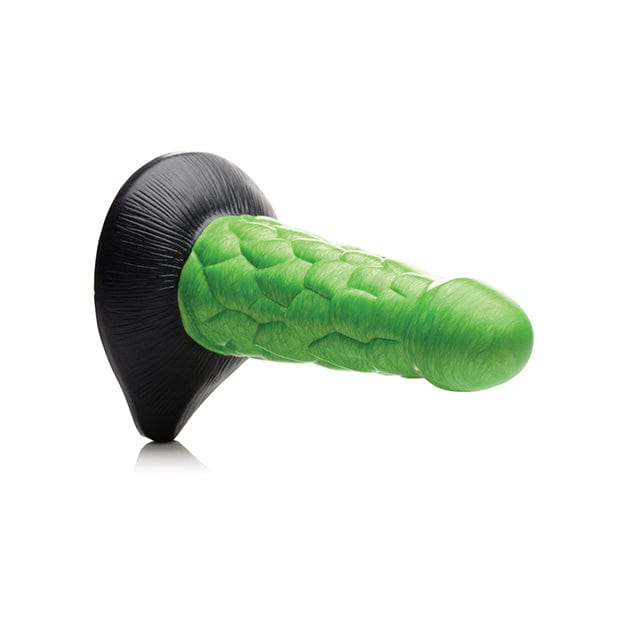 XR - Creature Cocks Radioactive Reptile Thick Scaly Silicone Dildo (Green/Black) -  Non Realistic Dildo with suction cup (Non Vibration)  Durio.sg