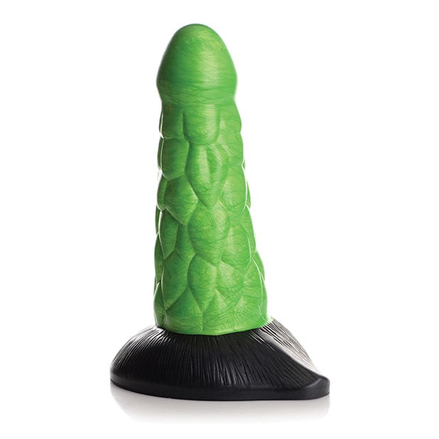 XR - Creature Cocks Radioactive Reptile Thick Scaly Silicone Dildo (Green/Black) -  Non Realistic Dildo with suction cup (Non Vibration)  Durio.sg