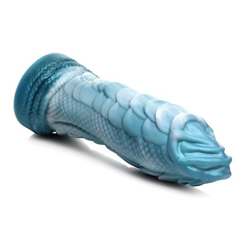 XR - Creature Cocks Sea Serpent Scaly Silicone Dildo (Blue) -  Non Realistic Dildo with suction cup (Non Vibration)  Durio.sg