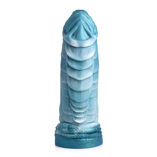 XR - Creature Cocks Sea Serpent Scaly Silicone Dildo (Blue) -  Non Realistic Dildo with suction cup (Non Vibration)  Durio.sg