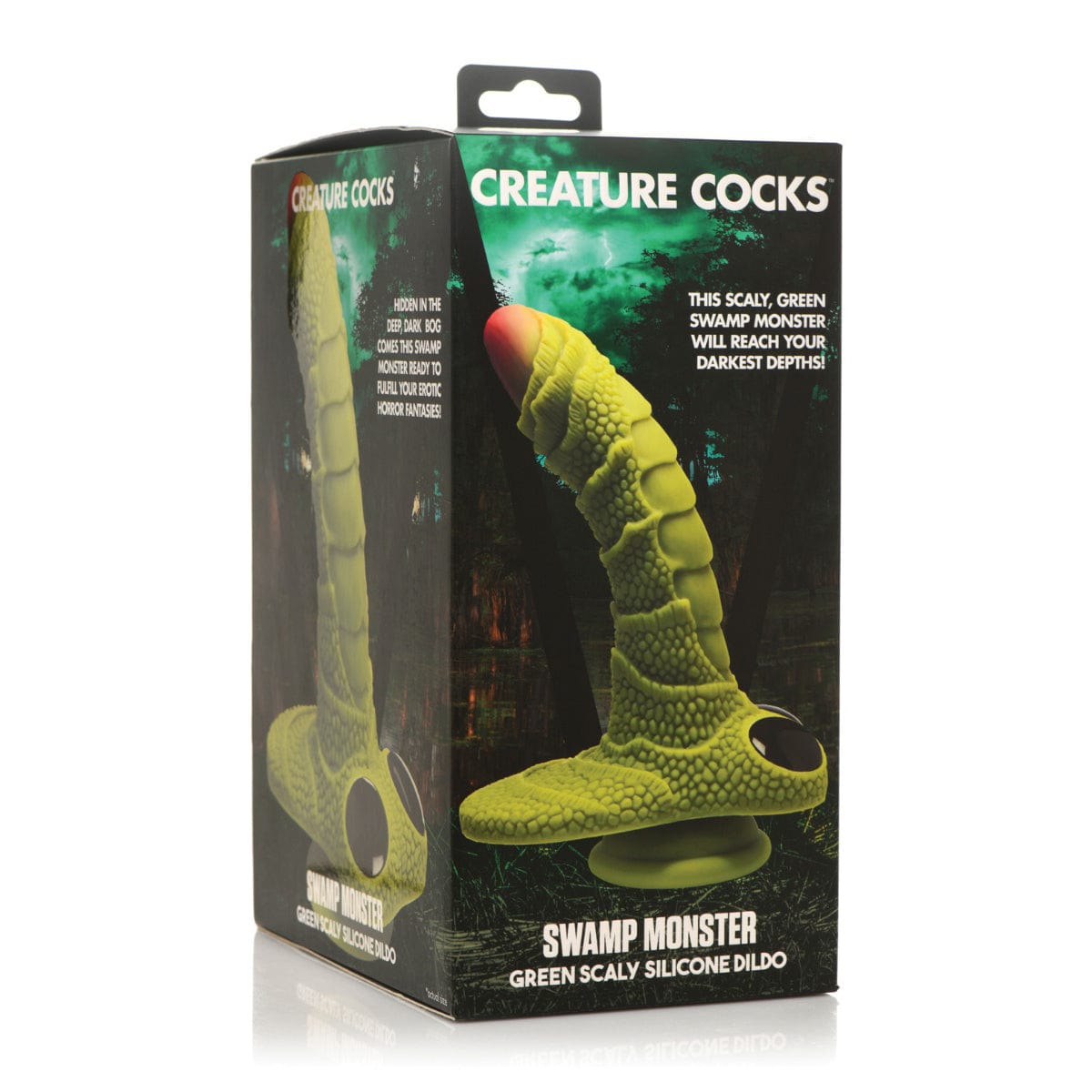 XR - Creature Cocks Swamp Monster Scaly Silicone Dildo (Green) -  Non Realistic Dildo with suction cup (Non Vibration)  Durio.sg