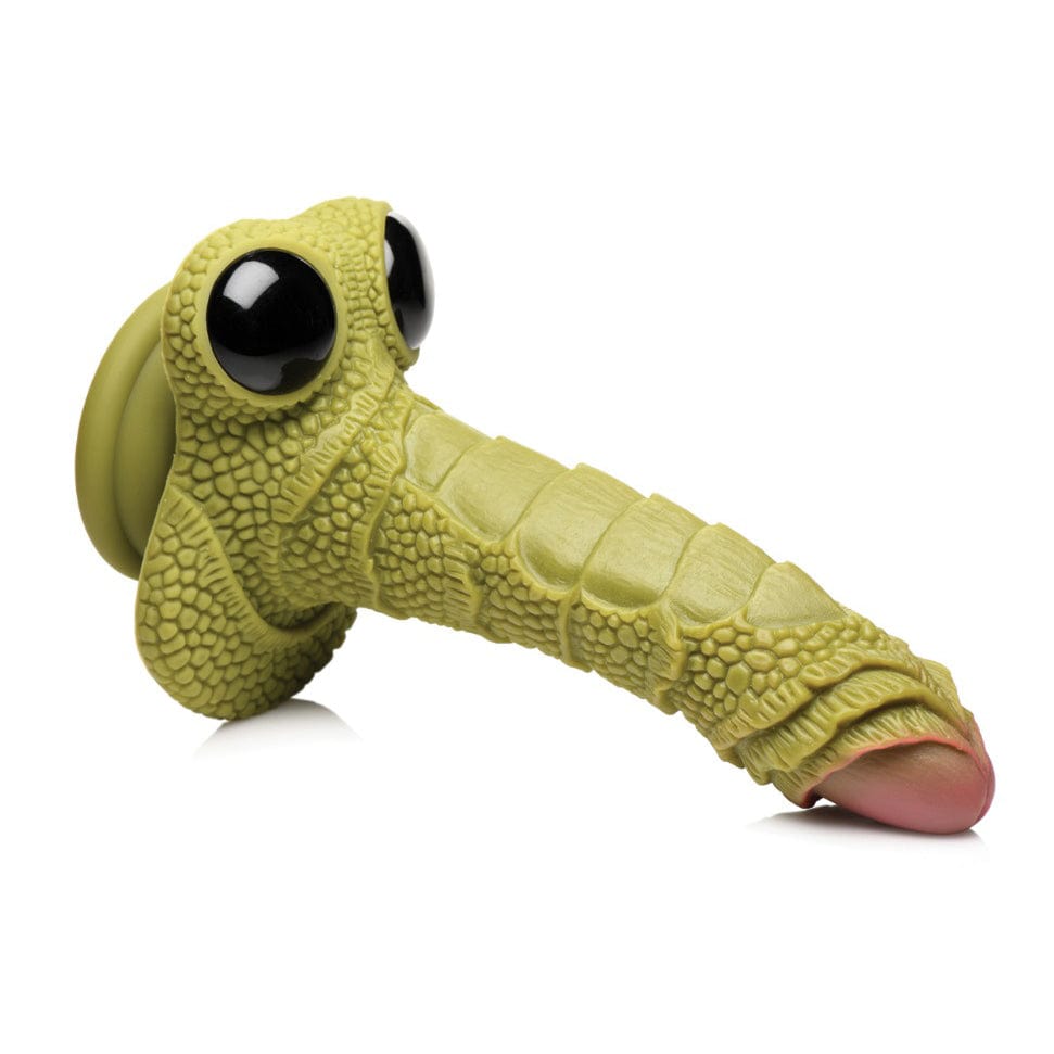 XR - Creature Cocks Swamp Monster Scaly Silicone Dildo (Green) -  Non Realistic Dildo with suction cup (Non Vibration)  Durio.sg