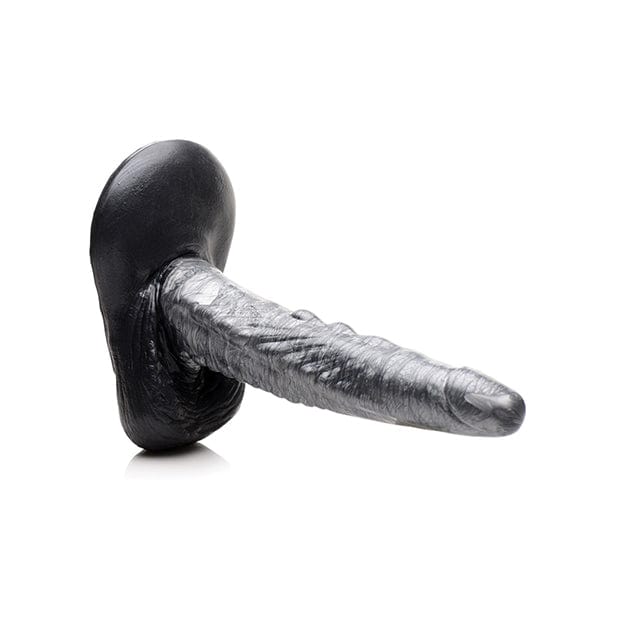XR - Creature Cocks The Gargoyle Rock Hard Silicone Dildo (Silver/Black) -  Non Realistic Dildo with suction cup (Non Vibration)  Durio.sg