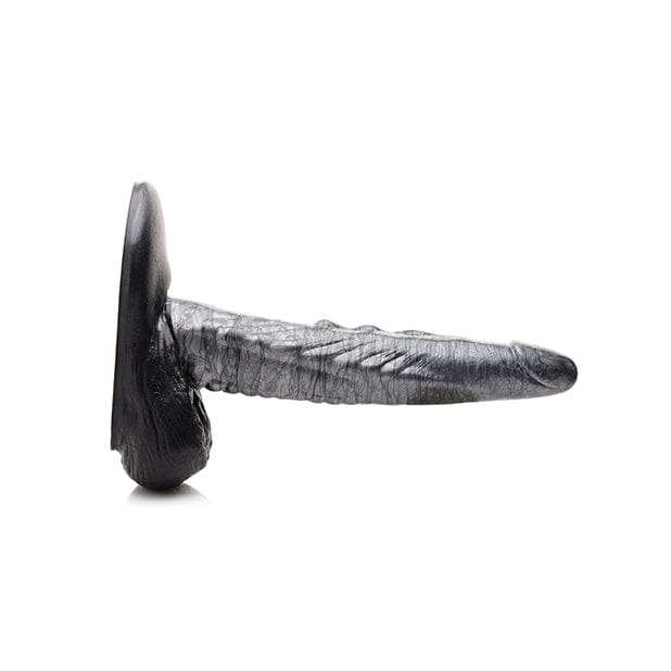 XR - Creature Cocks The Gargoyle Rock Hard Silicone Dildo (Silver/Black) -  Non Realistic Dildo with suction cup (Non Vibration)  Durio.sg